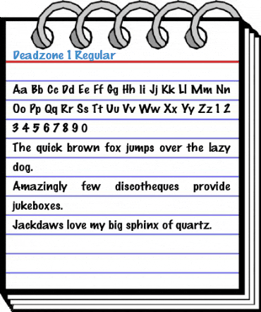 Deadzone 1 Regular Font