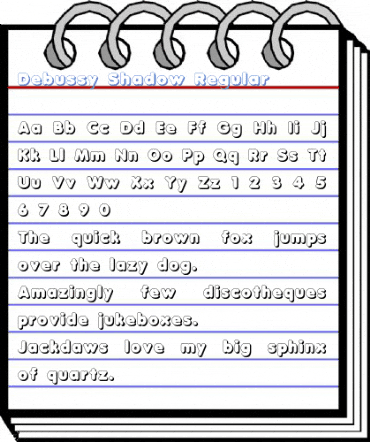 Debussy Shadow Regular Font