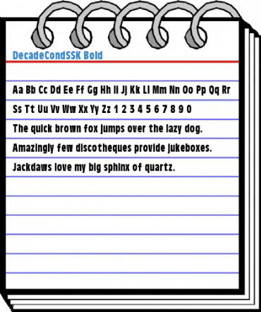 DecadeCondSSK Font