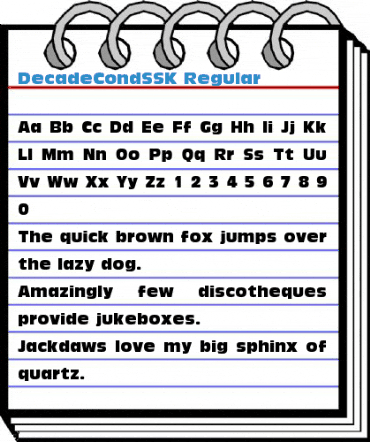DecadeCondSSK Regular Font