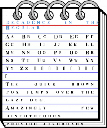 decadence in the dark Regular Font