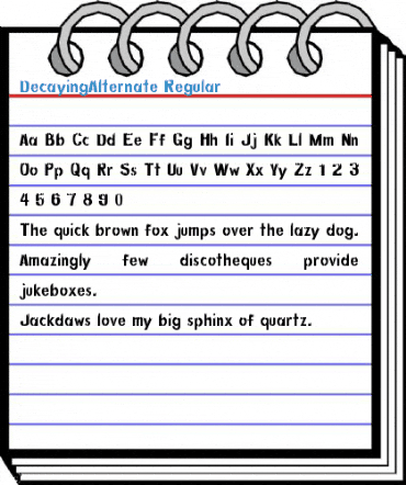 DecayingAlternate Regular Font