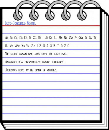 Deco-Condensed Normal Font
