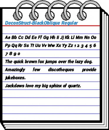 DeconStruct-BlackOblique Regular Font