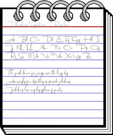 Dhanikans Signature 2 Regular Font
