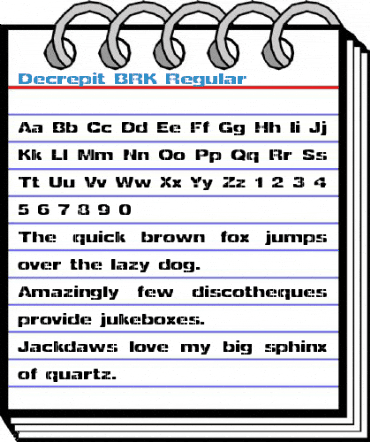 Decrepit BRK Regular Font