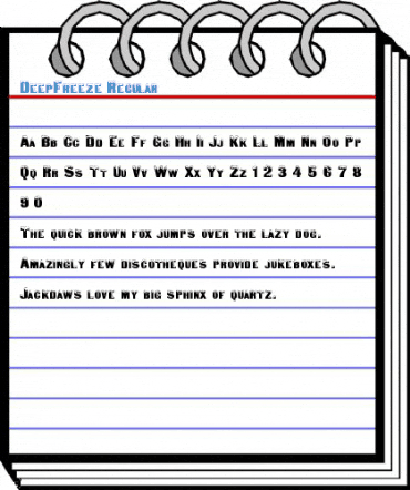 DeepFreeze Regular Font