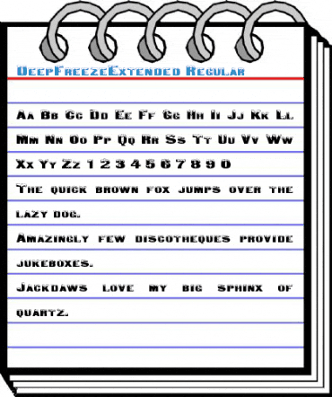 DeepFreezeExtended Regular Font