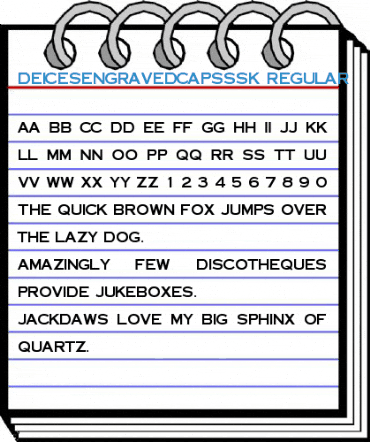 DeicesEngravedCapsSSK Regular Font