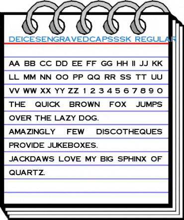 DeicesEngravedCapsSSK Regular Font