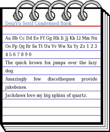 DejaVu Serif Condensed Book Font