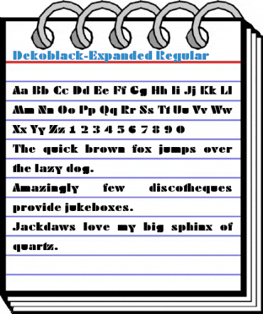 Dekoblack-Expanded Regular Font