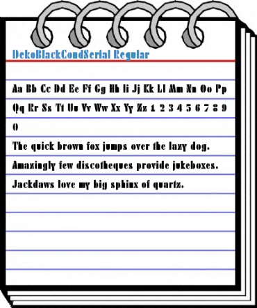 DekoBlackCondSerial Font