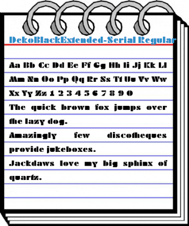 DekoBlackExtended-Serial Regular Font