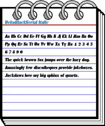 DekoBlackSerial Font