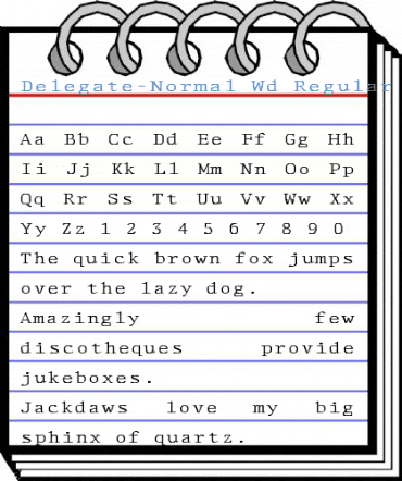 Delegate-Normal Wd Regular Font