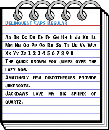 Delinquent Caps Regular Font