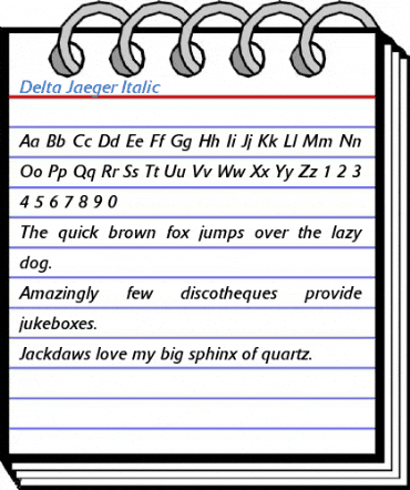 Delta Jaeger Italic Font