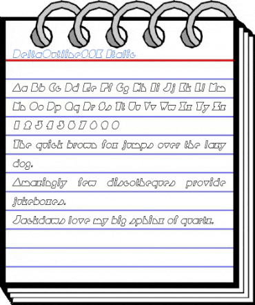 DeltaOutlineSSK Italic Font