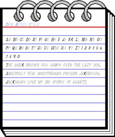 Dem Bones Italic Font