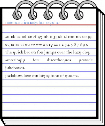 DemocraticaRegular Regular Font