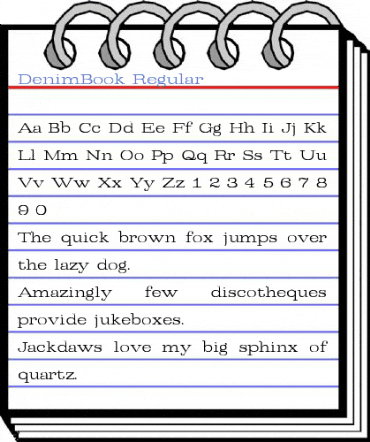 DenimBook Regular Font