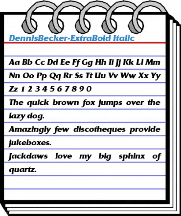 DennisBecker-ExtraBold Italic Font