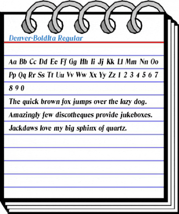 Denver-BoldIta Regular Font