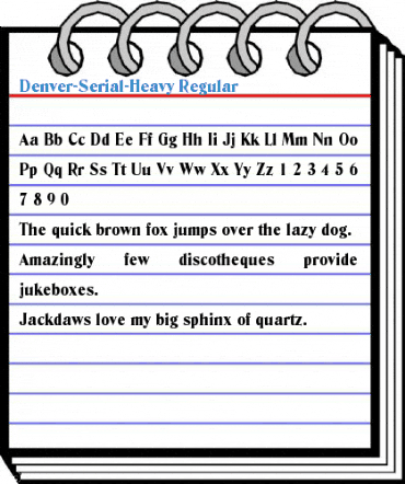 Denver-Serial-Heavy Regular Font