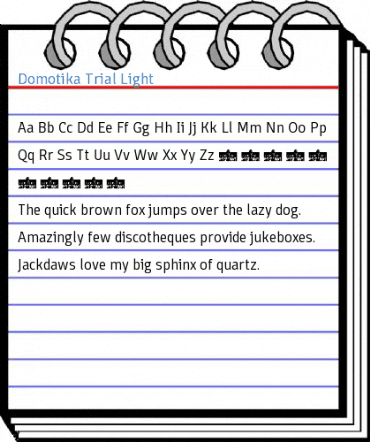 Domotika Trial Light Font
