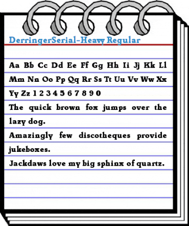 DerringerSerial-Heavy Regular Font