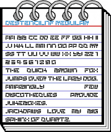 DeStencilNF Regular Font