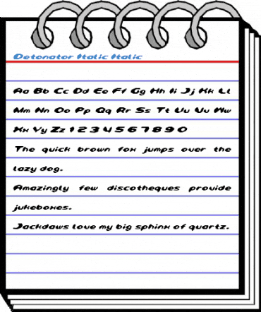 Detonator Italic Italic Font