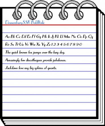 DeusenburgSSK BoldItalic Font