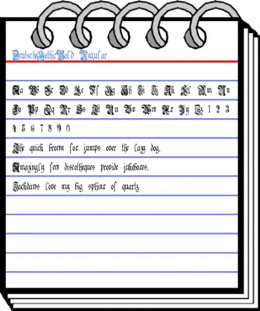 DeutscheGothicBold Regular Font