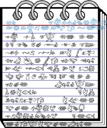 DF Calligraphic Ornaments Medium Font