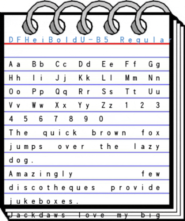 DFHeiBoldU-B5 Regular Font