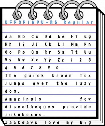 DFPOP1W9U-B5 Regular Font