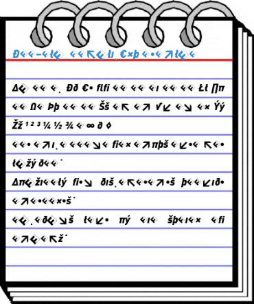 DIN-BlackItalicExp Regular Font