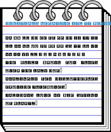 Dinitials Negative ITC TT Regular Font