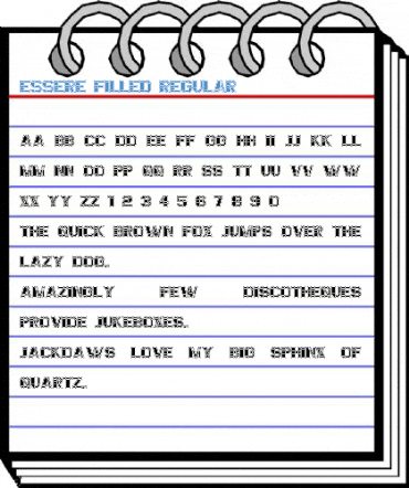 Essere Filled Regular Font
