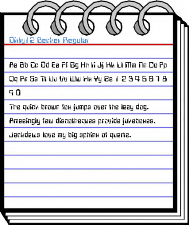 Dirty12 Becker Regular Font