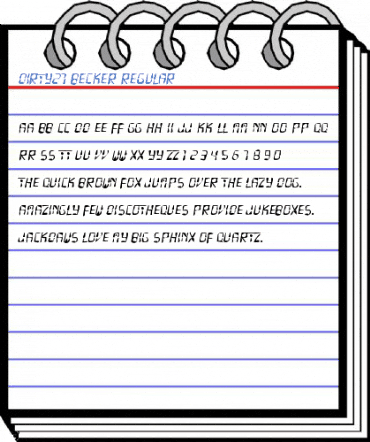 Dirty27 Becker Regular Font