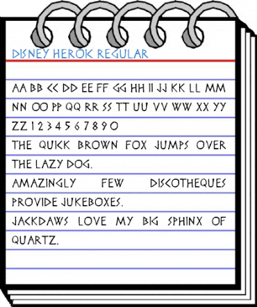 Disney Heroic Regular Font