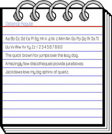 Distance Regular Font