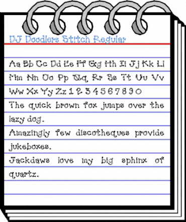 DJ Doodlers Stitch Font