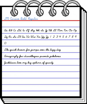 DN Cursive Bold Regular Font