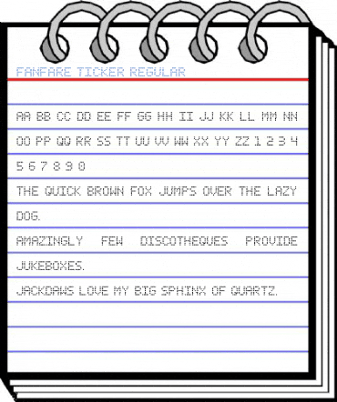 Fanfare Ticker Regular Font