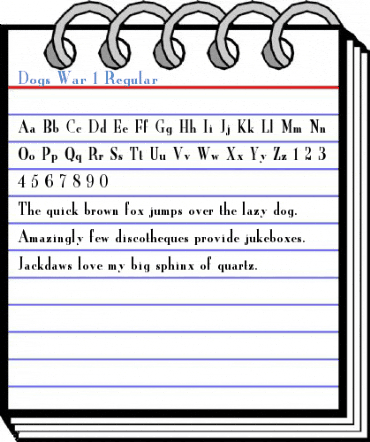 Dogs War 1 Regular Font