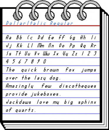 DollarItalic Regular Font